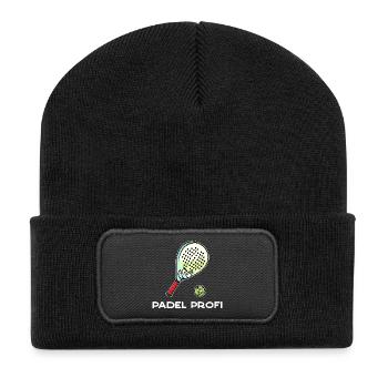 Sports Racket Balls Statement Padel Padel Game - Recycled Patch Beanie - black - Front