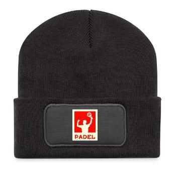 Leisure Training Player Saying Racket Padel - Recycled Patch Beanie - dark grey - Front