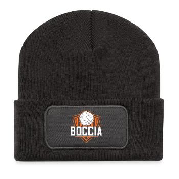 Vêtements de joueur de boccia avec balles de boccia Boccia - Beanie recyclé à patch - charbon - Devant