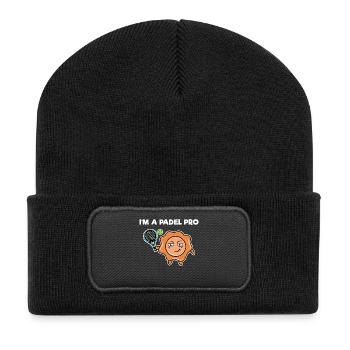 Balles de joueur de padel Raquette Déclaration de jeu de padel - Beanie recyclé à patch - noir - Devant