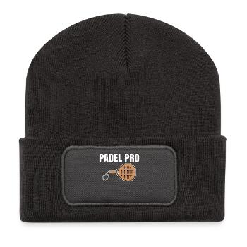 Sport: Saying, Player, Padel, Racket, Padel Game - Recycled Patch Beanie - dark grey - Front