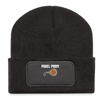 Racket Padel Player Statement Padel Game Sports - Recycled Patch Beanie - dark grey - Front