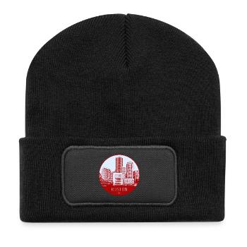 Cercle d’horizon de Boston - Beanie recyclé à patch - noir - Devant