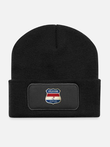 Apeldoorn Niederlande Wappen Design - Recycelte Patch Beanie - Schwarz