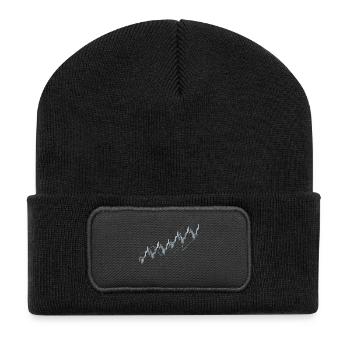 Graphique en chandelier - Beanie recyclé à patch - noir - Devant