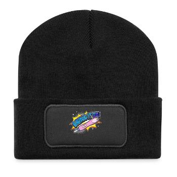 Mother Pregnant Pregnancy Statement Family - Recycled Patch Beanie - black - Front