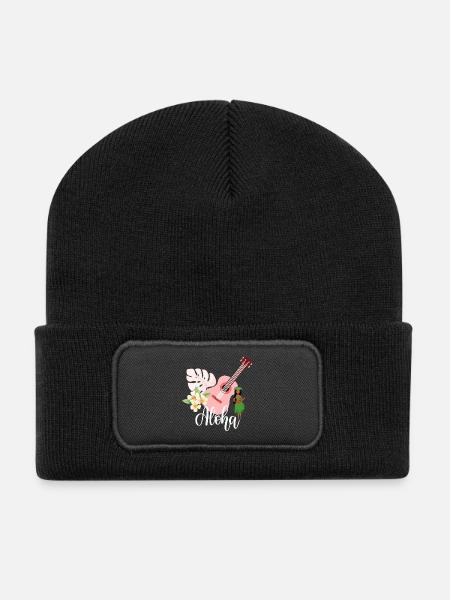 Aloha - Recycelte Patch Beanie - Schwarz