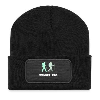 Hike Mountain Hike Hiker Hiking Statement - Recycled Patch Beanie - black - Front