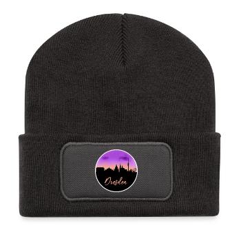Dresden Fine Skyline - Recycled Patch Beanie - dark grey - Front