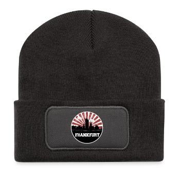 Frankfurt Skyline Heimspiel - Recycelte Patch Beanie - Dunkelgrau - Vorne