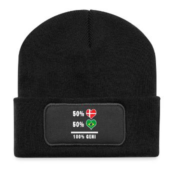 Brésil et Danemark 100% drapeau de génie - Beanie recyclé à patch - noir - Devant
