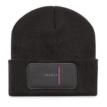 Flag of France - Recycled Patch Beanie - dark grey - Front
