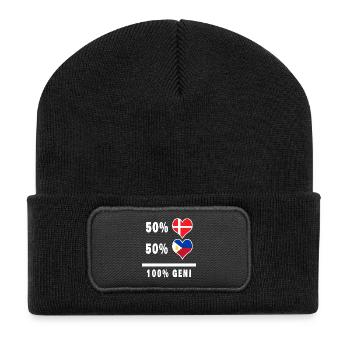 Philippines and Denmark 100% genius flag - Recycled Patch Beanie - black - Front
