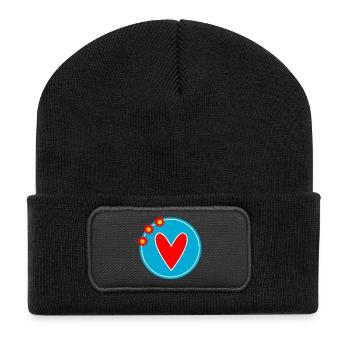 SCHÖNEN MUTTERTAG. MAMA. MUTTERTAG. ICH LIEBE DICH - Recycelte Patch Beanie - Schwarz - Vorne