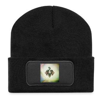 Wonderful elegant heart - Recycled Patch Beanie - black - Front