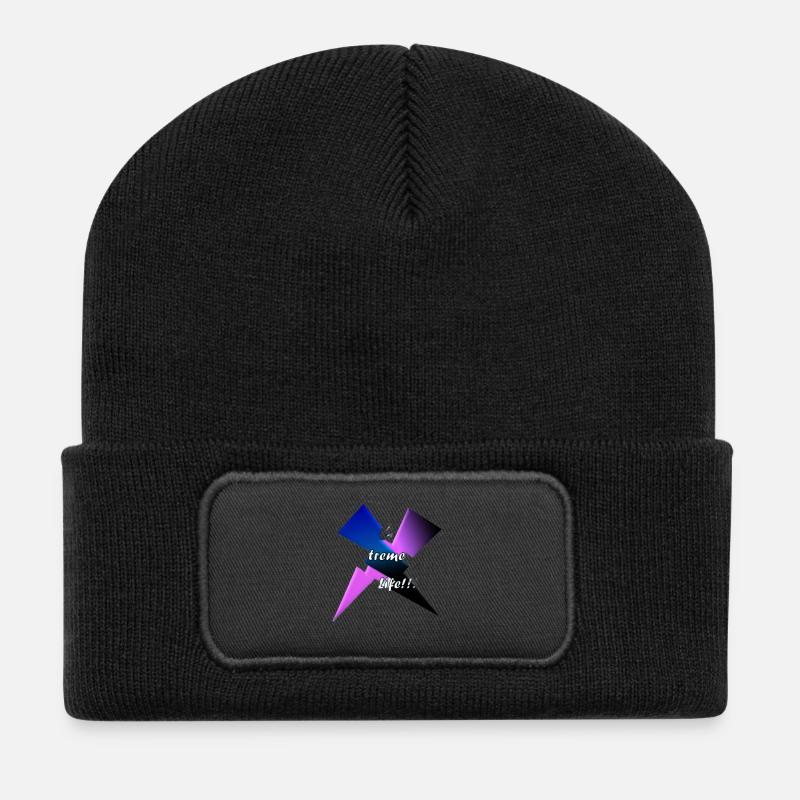 VIE EXTRÊME - Beanie recyclé à patch - noir
