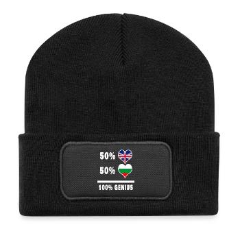 Bulgaria and Great Britain 100% Genius Flag - Recycled Patch Beanie - black - Front