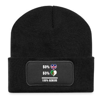 Algeria and Great Britain 100% Genius Flag - Recycled Patch Beanie - black - Front