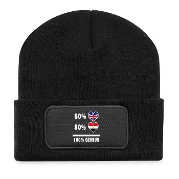 Egypt and Great Britain 100% Genius Flag - Recycled Patch Beanie - black - Front