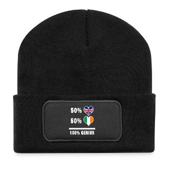 Ireland and Great Britain 100% Gneius Flag - Recycled Patch Beanie - black - Front