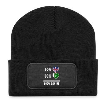 Pakistan and Great Britain 100% Genius Flag - Recycled Patch Beanie - black - Front
