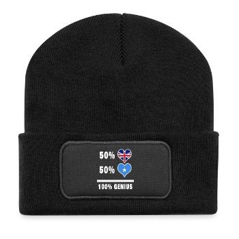 Somalia and Great Britain 100% Genius Flag - Recycled Patch Beanie - black - Front