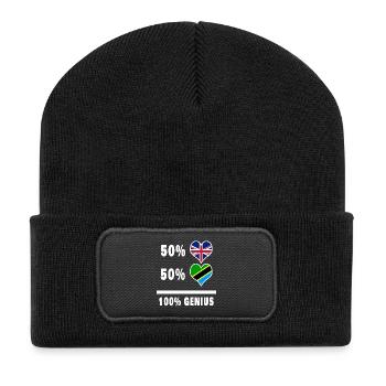 Tanzanie et Grande-Bretagne 100% Genius Flag - Beanie recyclé à patch - noir - Devant