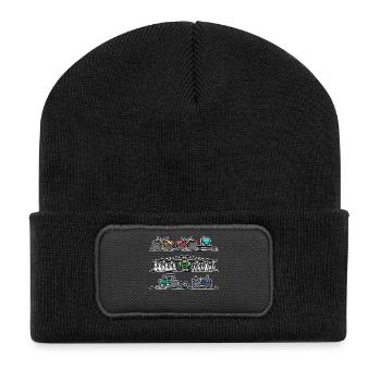 Tracteur Agriculture Champ d’agriculteur de véhicules à moteur - Beanie recyclé à patch - noir - Devant