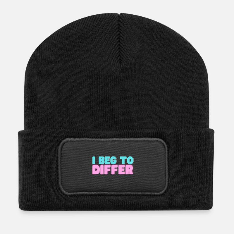 Ich bin da anderer Meinung - Ove Sundberg - Recycelte Patch Beanie - Schwarz