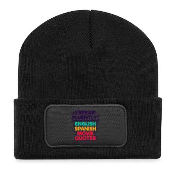 Déclaration de cinéma Films Films Binge Watching - Beanie recyclé à patch - noir - Devant