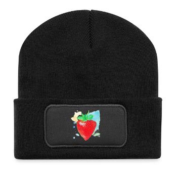 Strawberry - Recycled Patch Beanie - black - Front