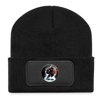 Hockey sur glace - Beanie recyclé à patch - noir - Devant