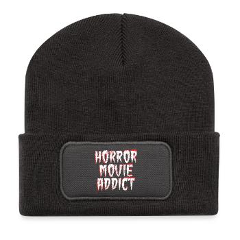 Déclaration de Cineaste Binge Watching Theater Movies - Beanie recyclé à patch - charbon - Devant