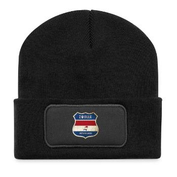 Zwolle Netherlands coat of arms design - Recycled Patch Beanie - black - Front