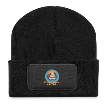 Enfant d’été - Beanie recyclé à patch - noir - Devant