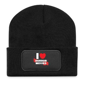 Cinéma Cineaste I Love Movies Déclaration de cœur Films - Beanie recyclé à patch - noir - Devant