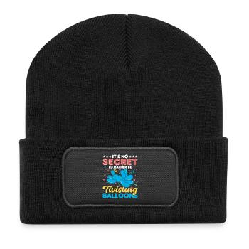 Ballon Twisting Design - Recycelte Patch Beanie - Schwarz - Vorne