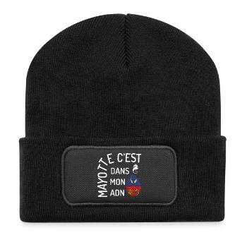 T SHIRT MAYOTTE C'EST DANS MON ADN - Beanie recyclé à patch - noir - Devant