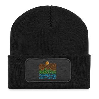 Strange landscape - Recycled Patch Beanie - black - Front
