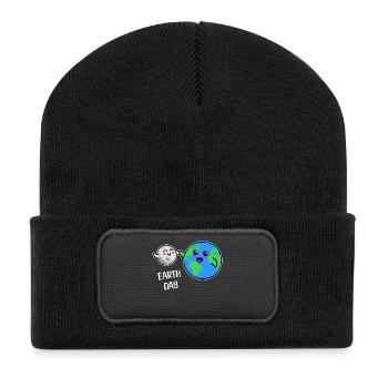 Déclaration écologique de l’environnement de la Terre Mère - Beanie recyclé à patch - noir - Devant
