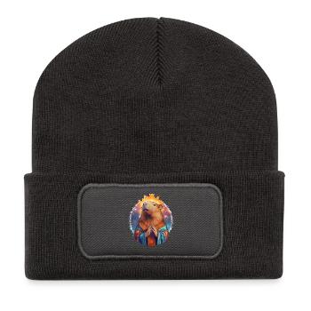 Cabybara Jesus - Recycelte Patch Beanie - Dunkelgrau - Vorne