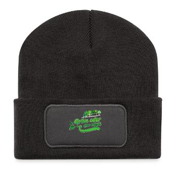 Baum Mutter Natur Umwelt Erde Umweltschutz Planet - Recycelte Patch Beanie - Dunkelgrau - Vorne