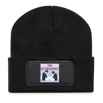 Bon rétablissement ENFANTS - Beanie recyclé à patch - noir - Devant