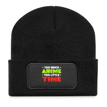 Anime Cartoon Comic Statement Manga Japan - Recycled Patch Beanie - black - Front