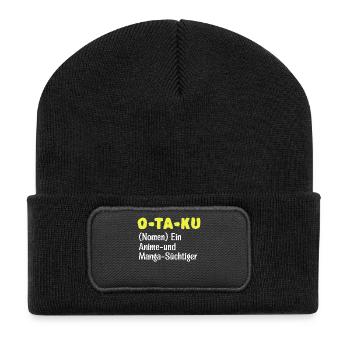 Déclaration de manga Anime Otaku Mangastyle Cartoon - Beanie recyclé à patch - noir - Devant