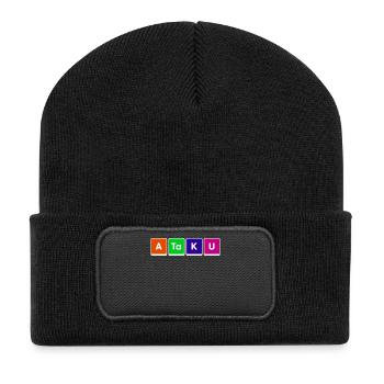 Manga Anime Statement Japanese Comic Animation - Recycled Patch Beanie - black - Front