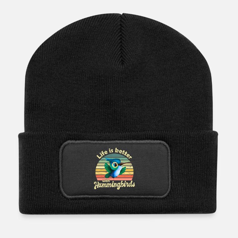 Colibri - Beanie recyclé à patch - noir