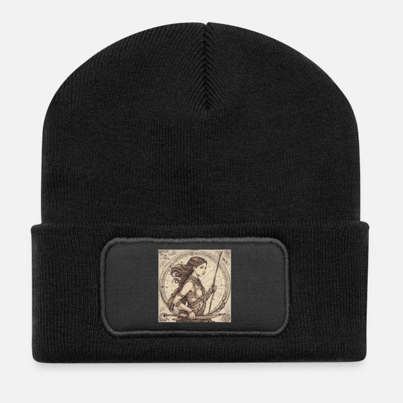 Zodiaque Sagittaire - Beanie recyclé à patch - noir