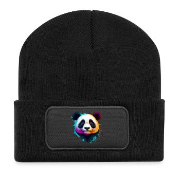 Panda - Recycelte Patch Beanie - Schwarz - Vorne