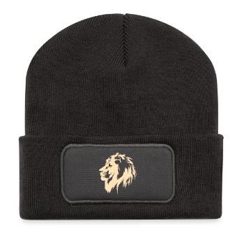 King of the Cats (sand) - Recycled Patch Beanie - dark grey - Front